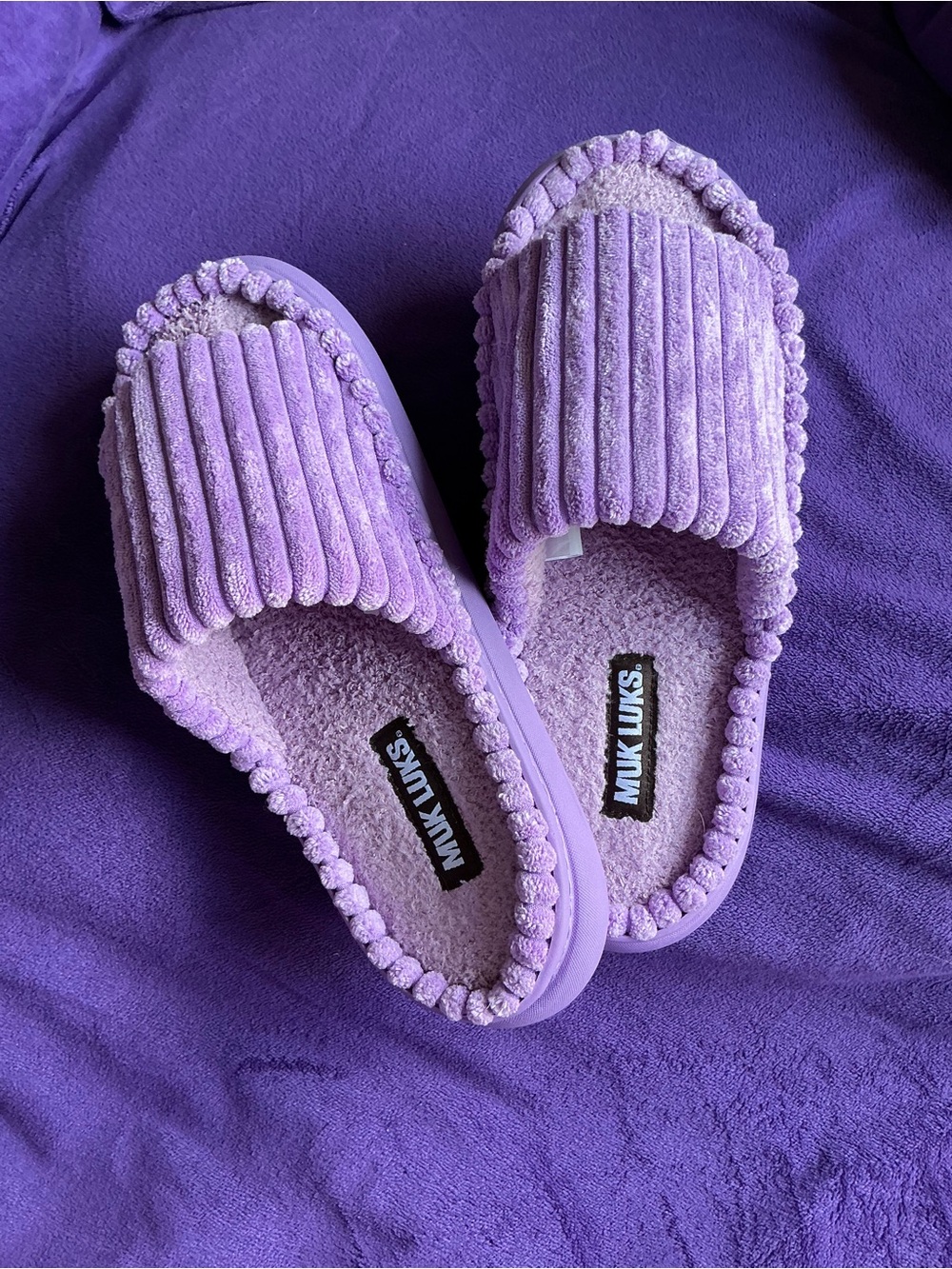 Muk Luks Marsai Molly Lavender Slippers XL